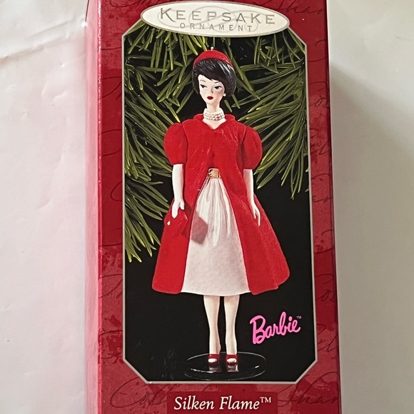 Vintage Silken Flame Barbie Doll Ornament Hallmark Ornament Vintage you Barbie - Picture 5 of 11